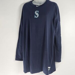 Nike Mariners Authentic  Dri Fit  Performance Apparel Men's Size Xxlg Pullover
